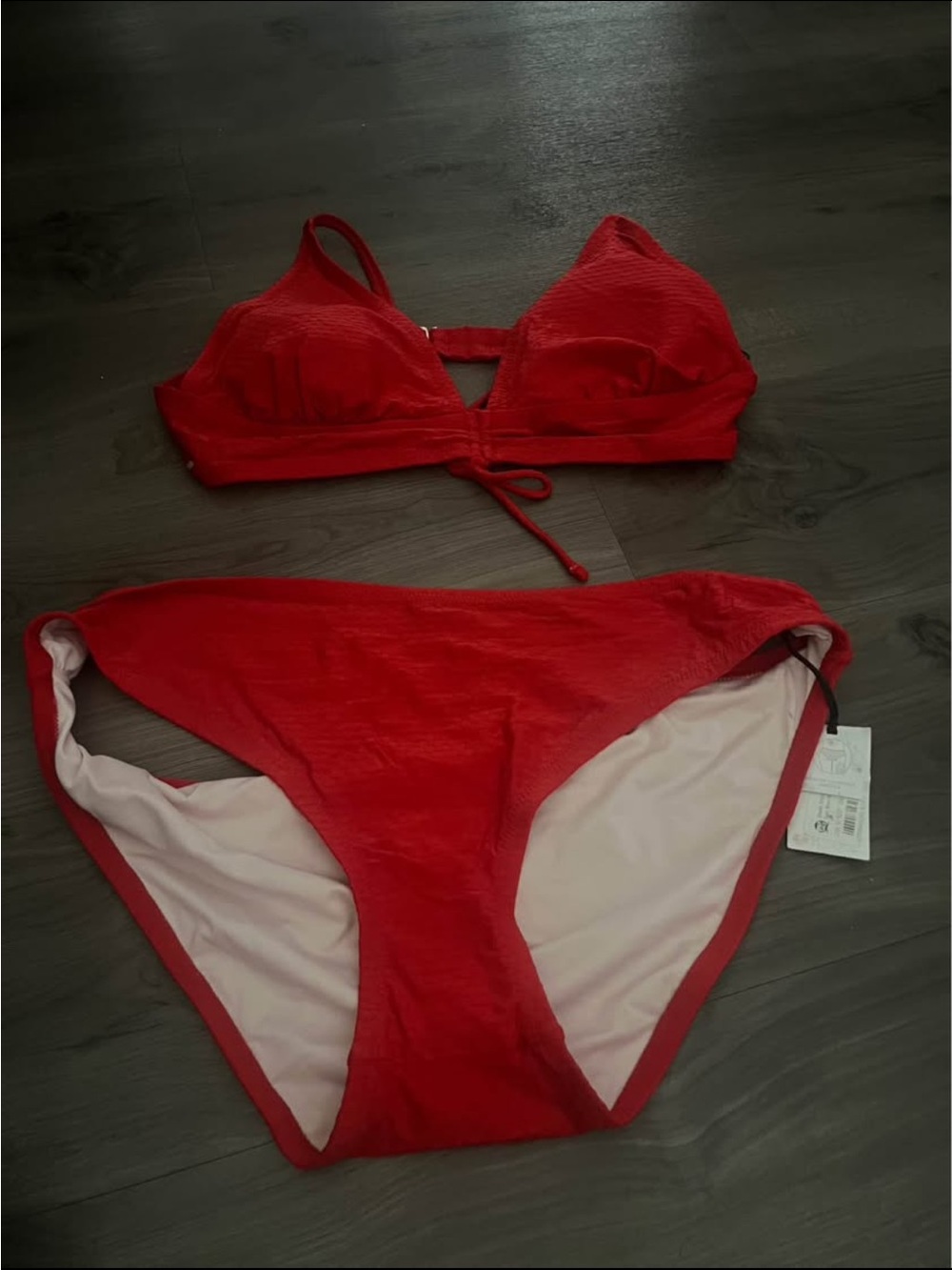 Target Red Textured Two-Piece Bikini Set